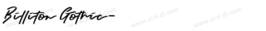 Billiton Gothic字体转换